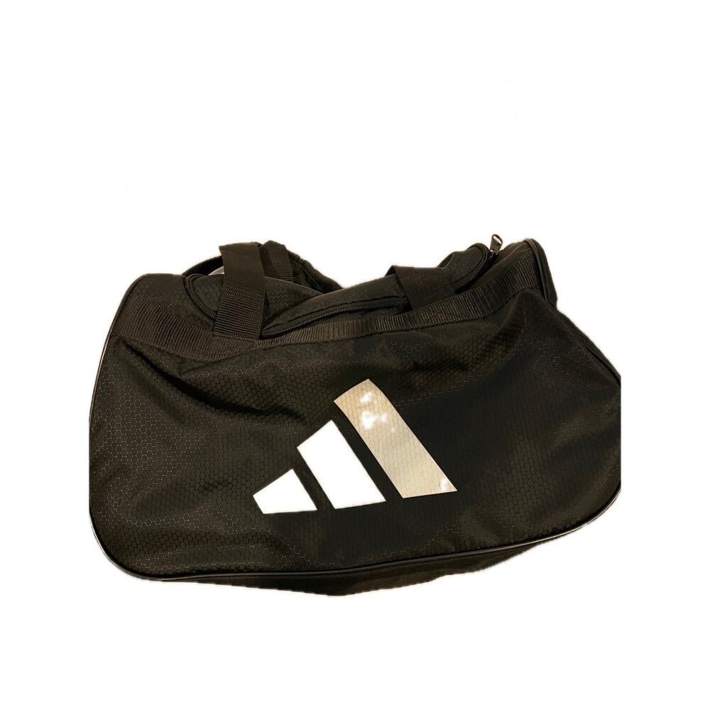 Adidas Defender Small White Black Gym Bag 18"x10"x12"